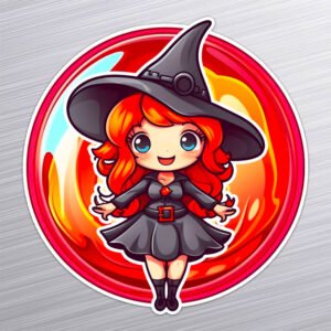 Elemental Witches Fire Sticker