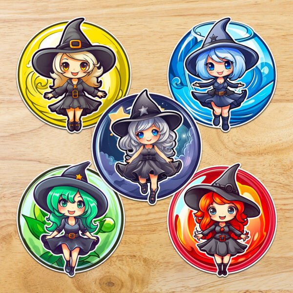 Elemental Witches Stickers